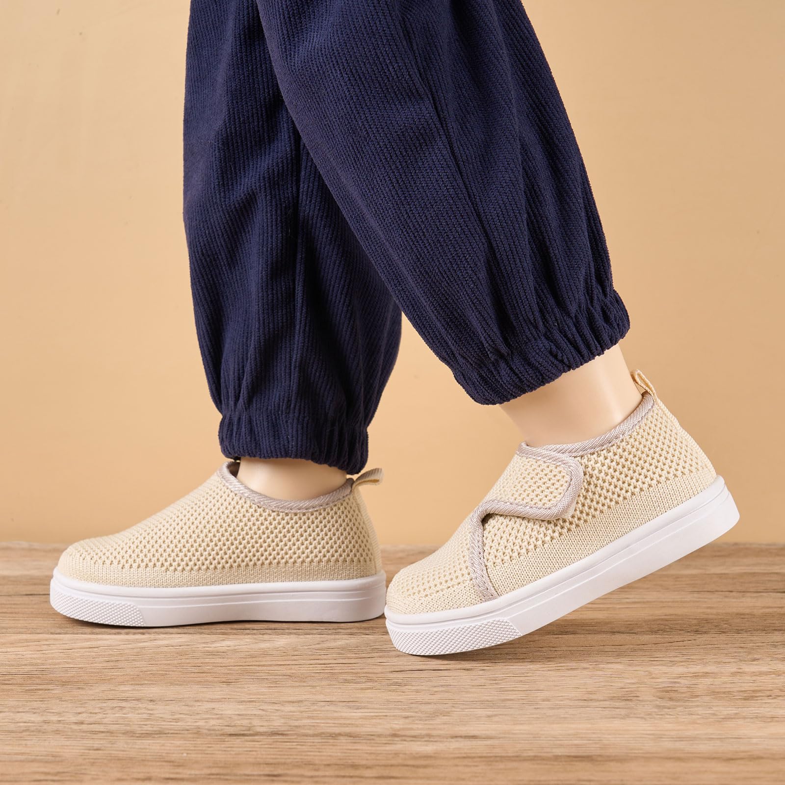 Newsonet Baby Shoes Boys Girls Baby Walking Shoes Non-Skid Lightweight Mesh First Walker Sneakers Khaki Size 12-18 Months Toddler