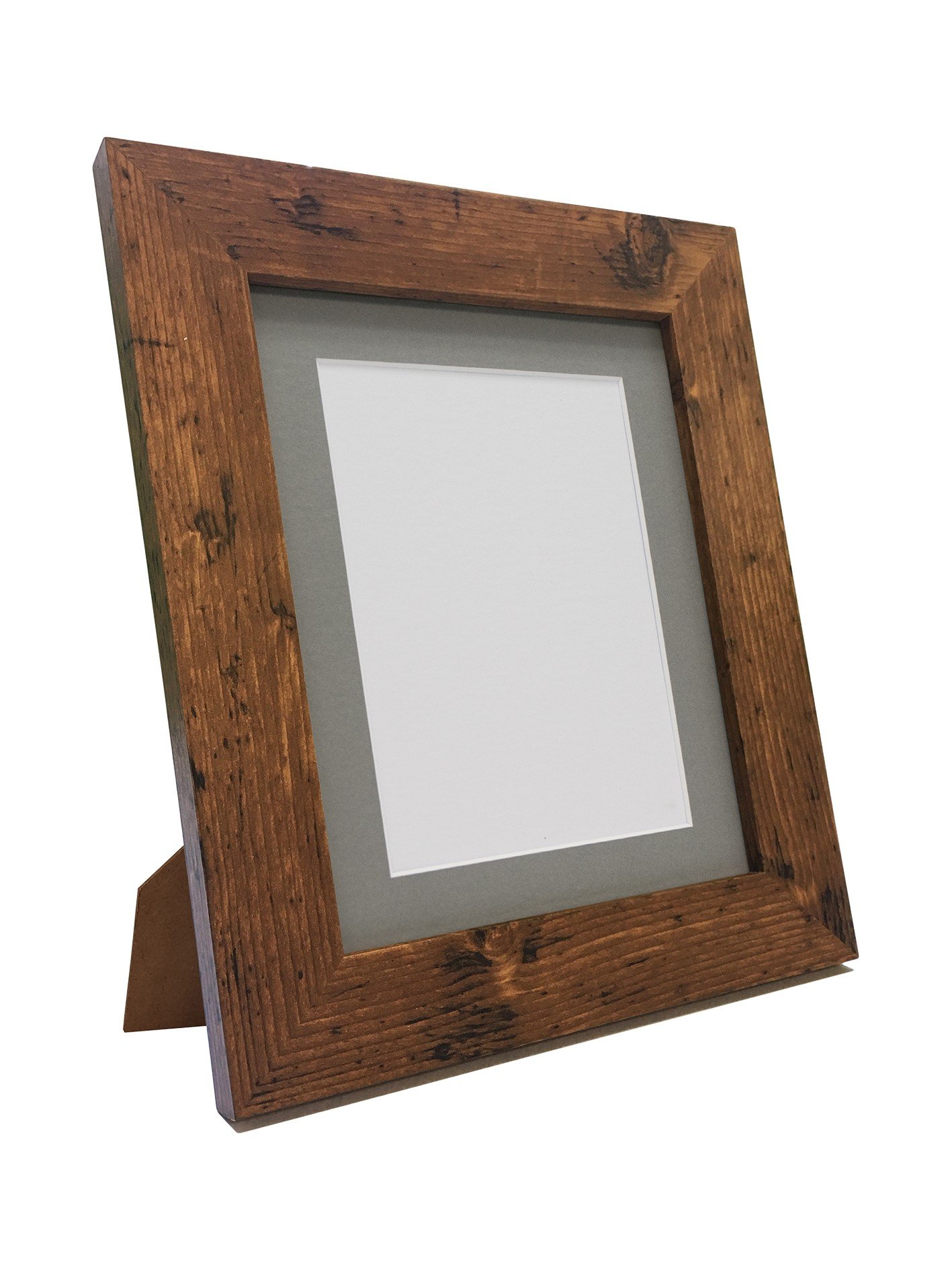 Metro Vintage Wood Photo Picture Poster Frame with Dark Grey Mount 24 x 20 Image Size 20 x 16 inch (Plastic Glass)