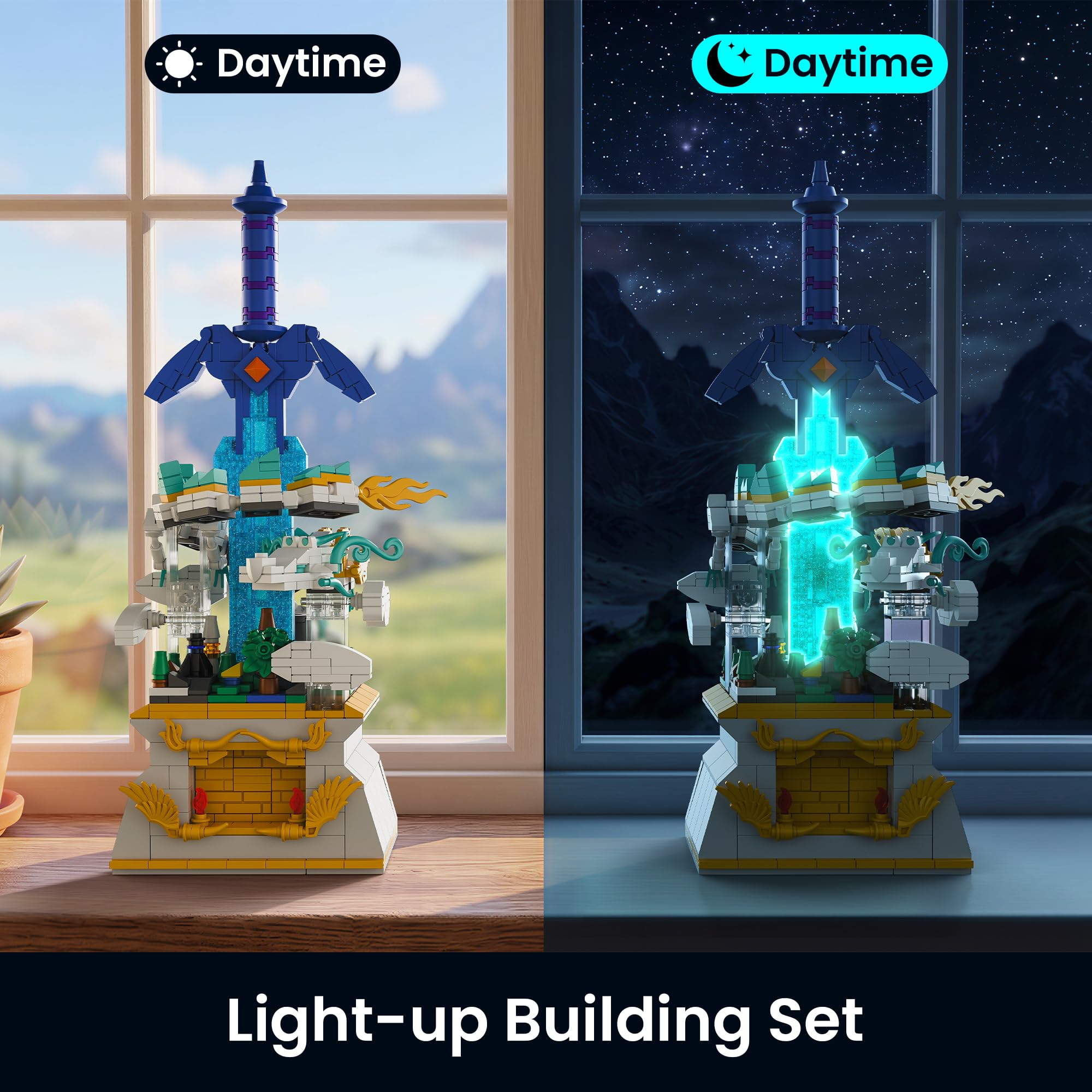 Amazon.co.jp: Sillbird BOTW 光るマスターソードビルディングブロック