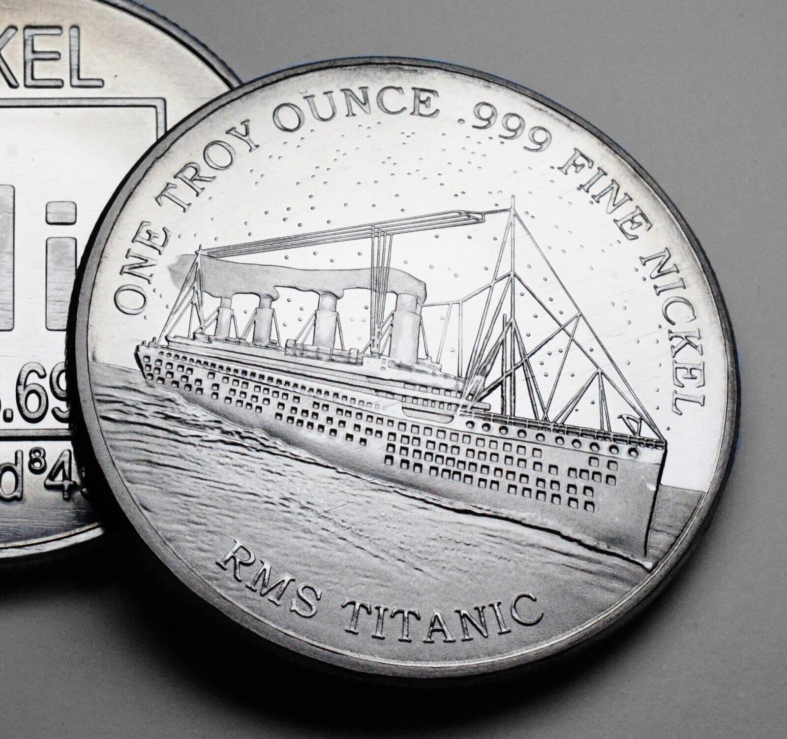 The Commemorative Coin Company RMS TITANIC .999 Fine/Pure NICKEL Bullion. One Troy Ounce 31.1g. Investment/Bullion Gift/Present