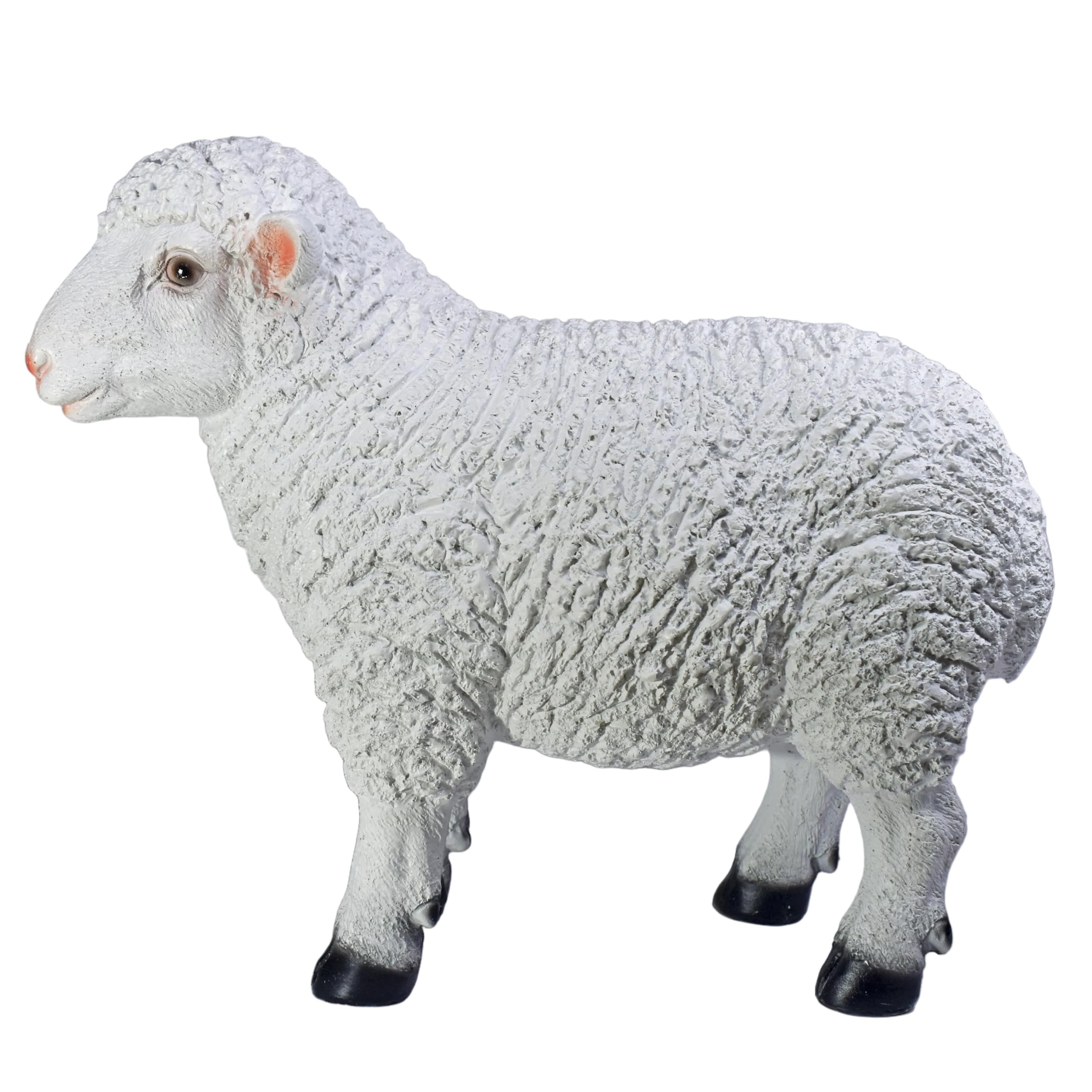 Ablerhome Decor White Ablerhome Large Sheep Garden Ornament Outdoor Lamb Animal Statue Resin Sculptures Yard Decorations, Patio Decor, Sheeps Law Figurine For Garden, Gift For Gardeners