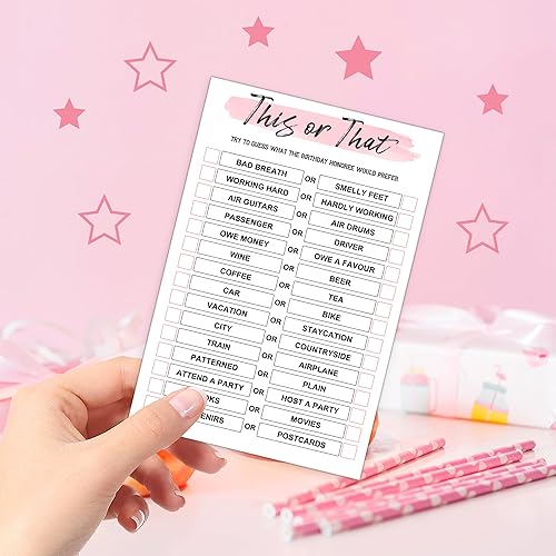 Miniatura 5 de Juegos de fiesta de cumpleaños número 70, juegos de fiesta de cumpleaños de 1954, juego de tarjetas de doble cara, incluye Price is Right Games This