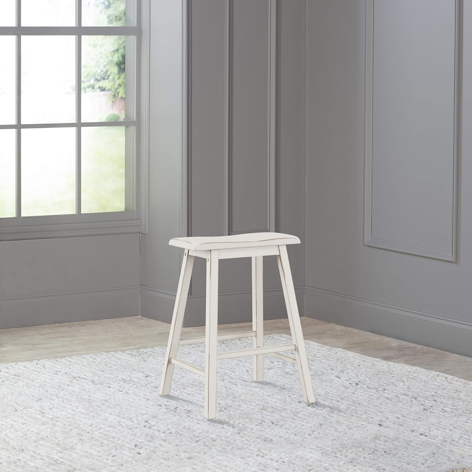 Hillsdale Moreno Backless, Counter Stool, Sea White Counter Stool Sea White