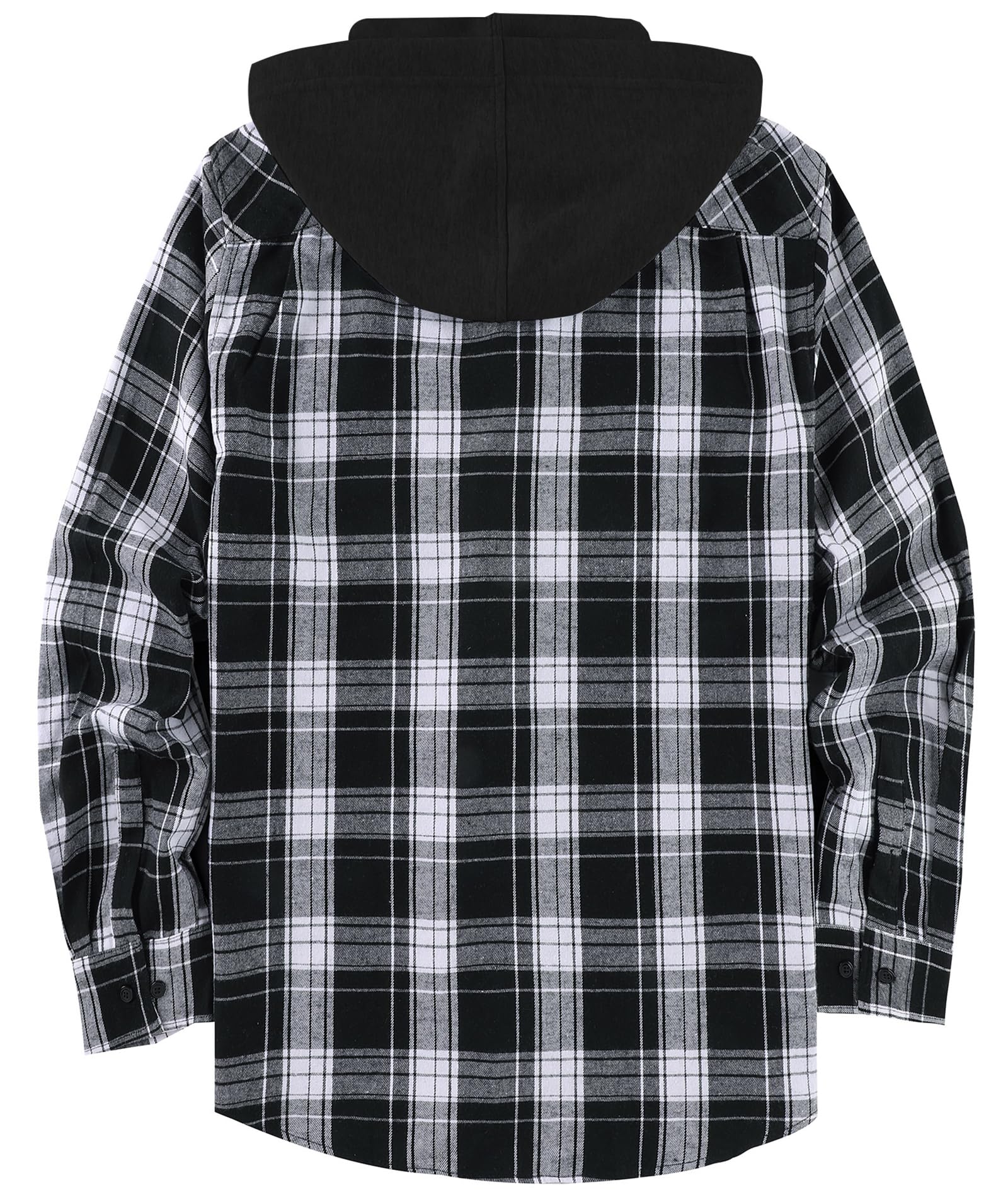 SwissWell Camicia Uomo Flanella Felpe Uomo Camicia a Quadri Manica Lunga Casual Camicia con Cappuccio M-3XL