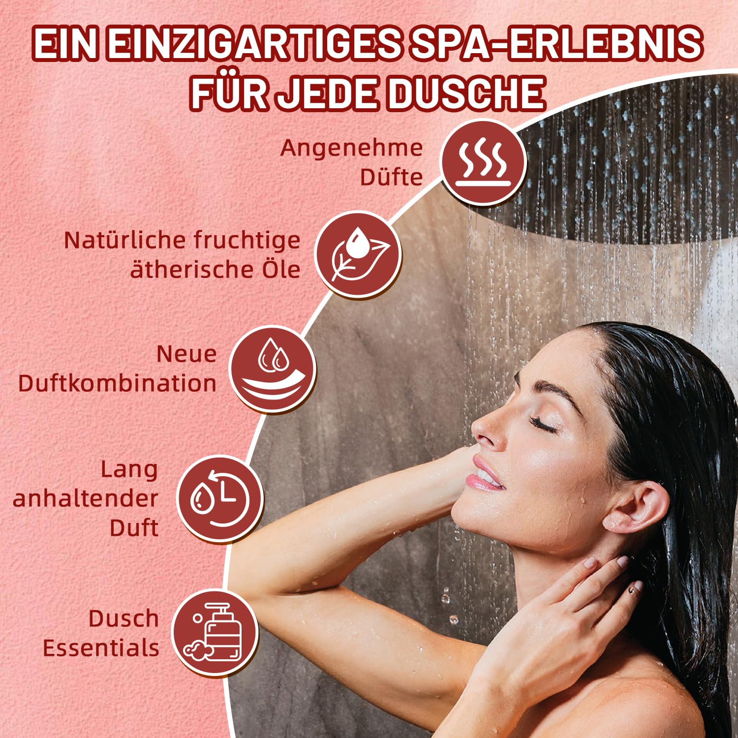 Shower Steamers Aromatherapie, Geschenke für Frauen Männer, Shower supplement Für Frauen, 24 Stück mit 6 Düften, Geburtstagsgeschenk für Freundin Mama, Home Spa Self Care Relaxation Valentine's Gift