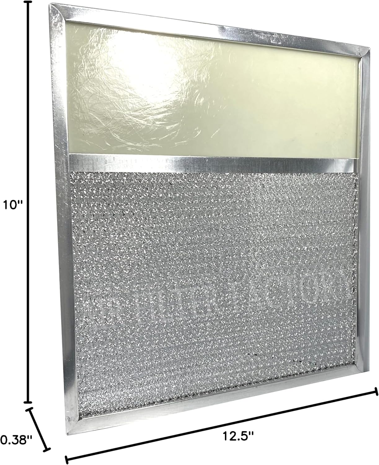 Air Filter Factory 10 x 12.5 x 0.37 Inches Lens Range Hood Filter Aluminum Mesh Grease Vent Hood Lens Filter 2-Pack