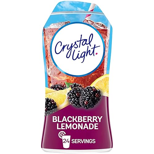Crystal Light Potenciador de agua líquido sin azúcar sin calorías  Mezcla de bebida con sabor a agua de limonada de mora botella de 162 onzas
