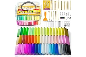 Modeling Clay Kits: 50 Colors of Non-Sticky Oven Bake Clay with Tools...