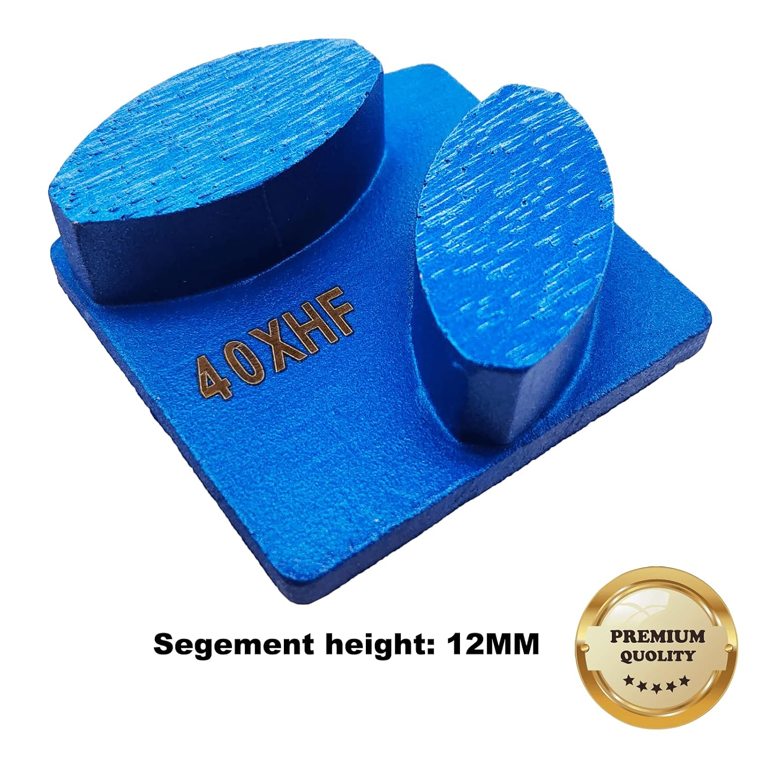 9 Pcs Pro REDICLOCK Diamond Grinding Shoes Extra Soft Bond for Extra Hard Floor (Grit Optional), for Husqvarna Floor Grinding Machine (40 Grit - 2 Oval Segment XS Bond for Extra Hard Floor)