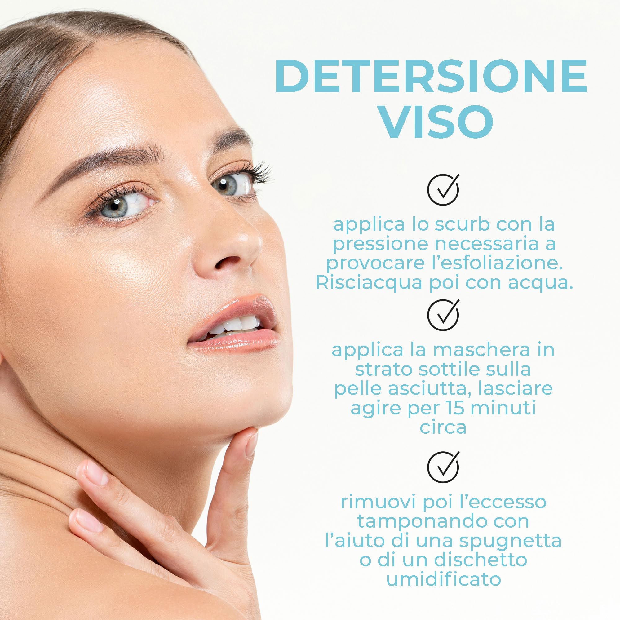 Kit Viso da Viaggio – Maschera al Rubino Illuminante 30ML + Scrub Esfoliante 30ML + Pochette Impermeabile Omaggio - Anti Acne, Kit Skincare Viso Completo, Anti-invecchiamento Idratante Viso