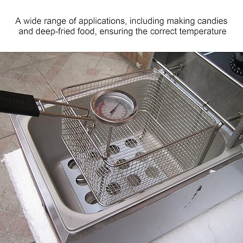 Miniatura 2 de Deep Fryer Candy Turkey Thermometer with Clamp, Stainless Steel Fry Oil Thermometer for Frying, Candy and Meat Cooking