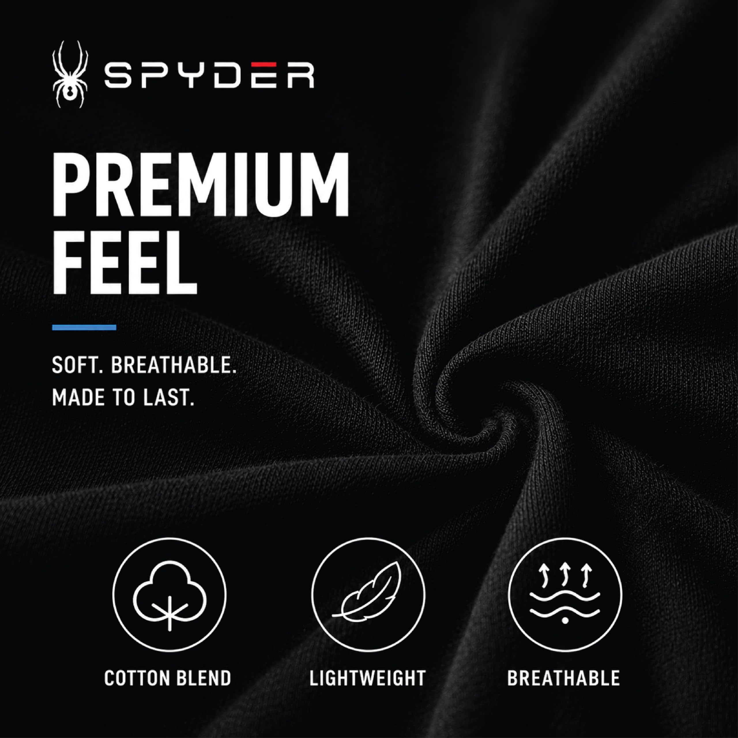 Spyder M Spydr SS tee Shirt Camiseta Hombre (Pack de 1) | Sudadera suave para la calle, comodidad casual diaria para fines de semana, descanso y uso diario
