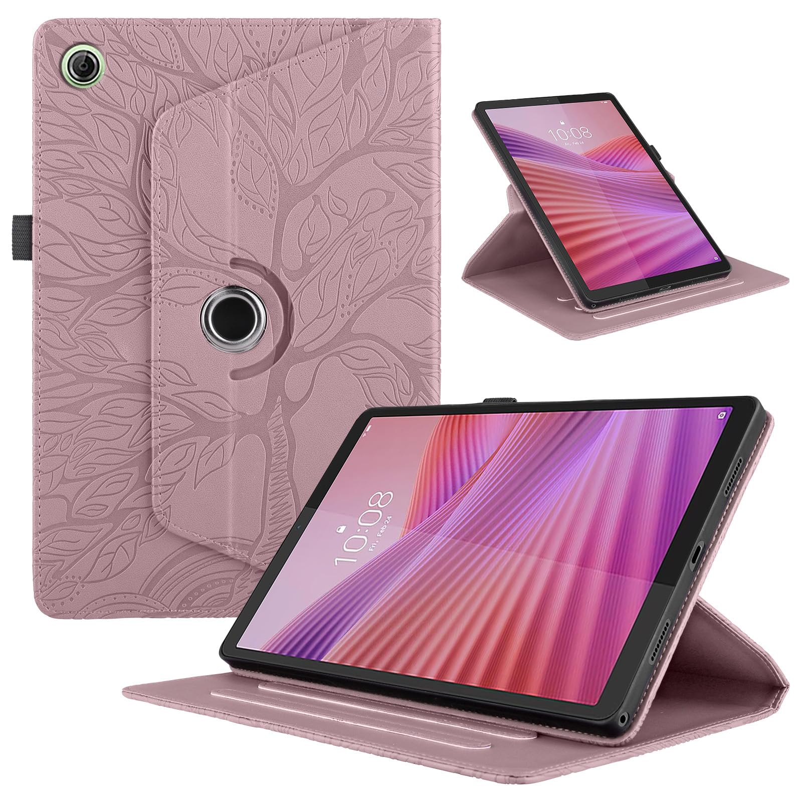 Funda para Samsung Galaxy Tab S9/ S8/ S7 11" (SM-X710/X700/T870) PU Cuero Tablets Protectora Cover 360°Carcasa Giratoria de ángulo Múltiple Stand Función Tablets Funda,Rojo Árboles — view 185