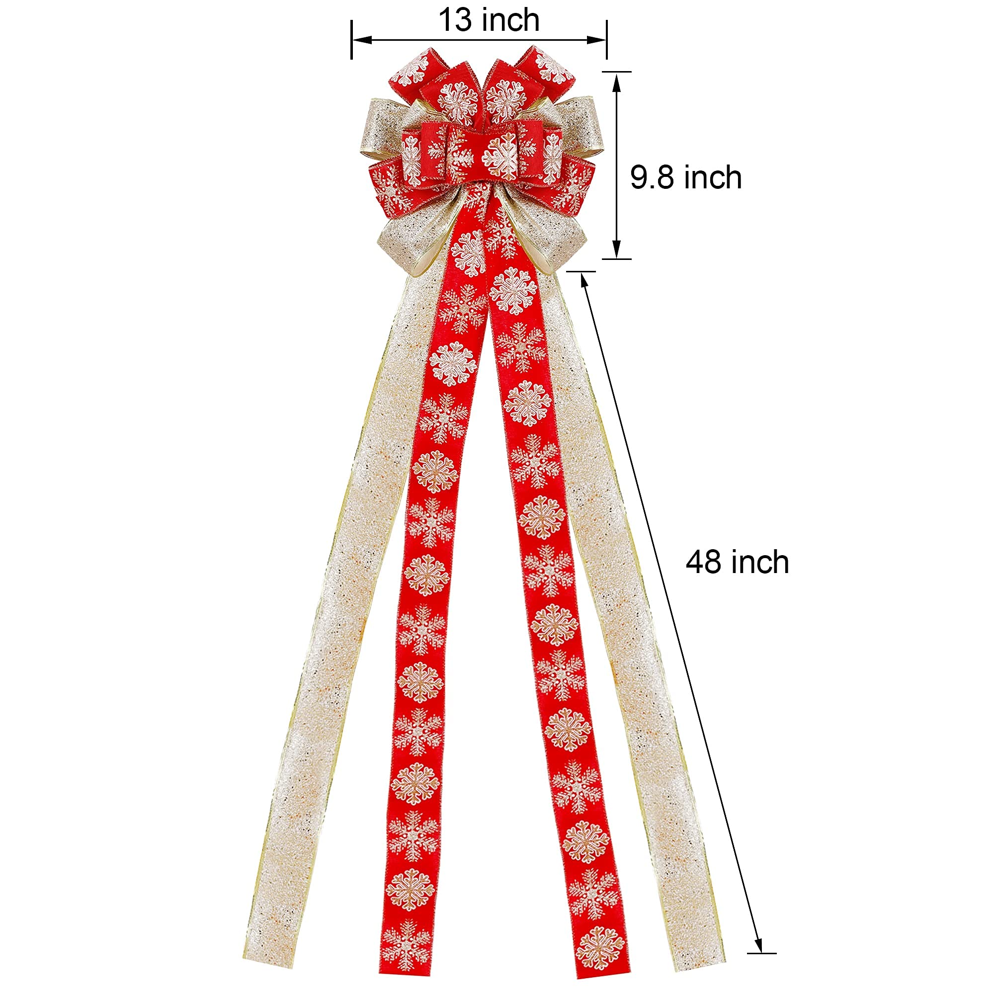 6 stuks grote fluwelen kerststrikken, 60 x 40 cm, rustieke trapkrans, decor voor open haard, mantel, kerstboom, topper voor buiten en binnen, vakantiedecoratie (beige
