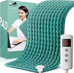 MEETMET Almofadas De Aquecimento Elétrico Para Alívio Da Dor No Ombro, Pescoço, Presentes Para Mulheres, Homens, Mãe, Pai, Natal, Dia Das Mães, Dia Dos Pais Com Desligamento Automático E 6 Configuraçõ