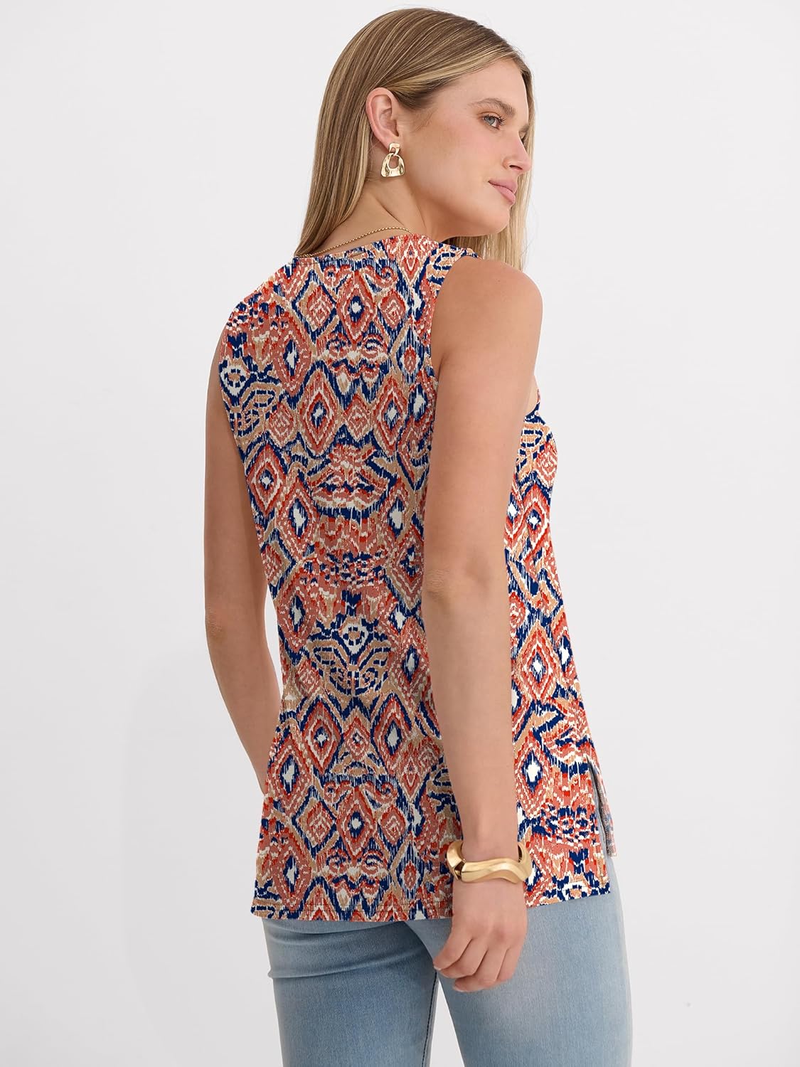 ANRABESS Tank Tops for Women Summer V Neck Sleeveless Basic Tee Casual Loose Fit Shirts 2026 Spring Beach Vacation Clothes - Image 6