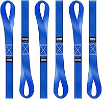 Vista 13 de AUGO Correas de amarre suaves – capacidad de carga de 1,500 libras y resistencia a la rotura de 4,500 libras – paquete de 6 – bucles para asegurar