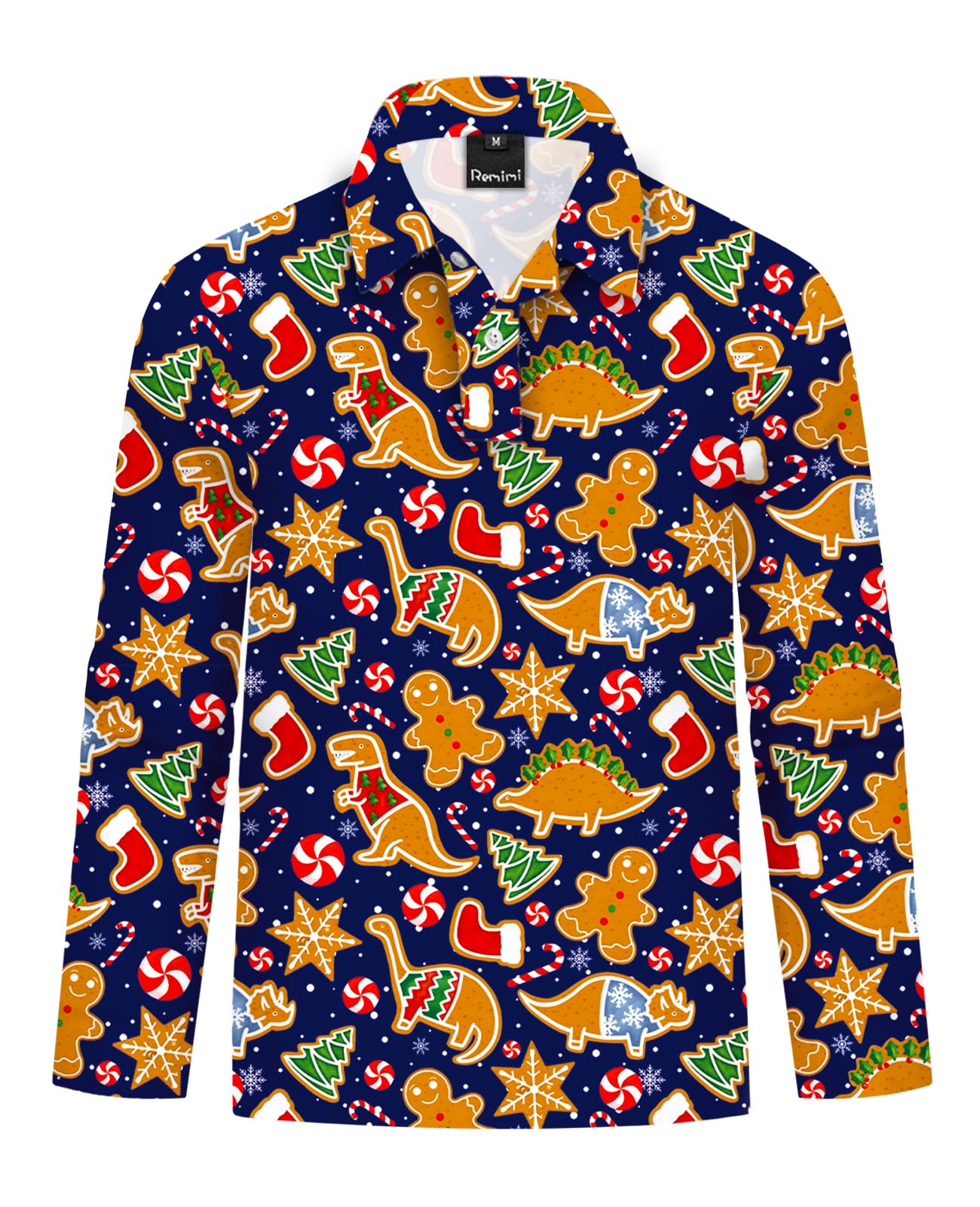 Remimi Kids Valentines Print Polo Shirt Mardi Gras Long Sleeve Collared Shirts 5-14 Years