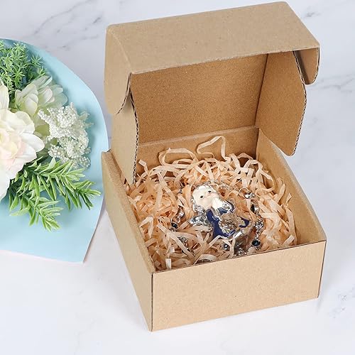 Miniatura 10 de PHAREGE Cajas de envío pequeñas de 6 x 4 x 2 pulgadas, paquete de 25 cajas de cartón para envolver regalos, cajas de correo corrugado para embalaje
