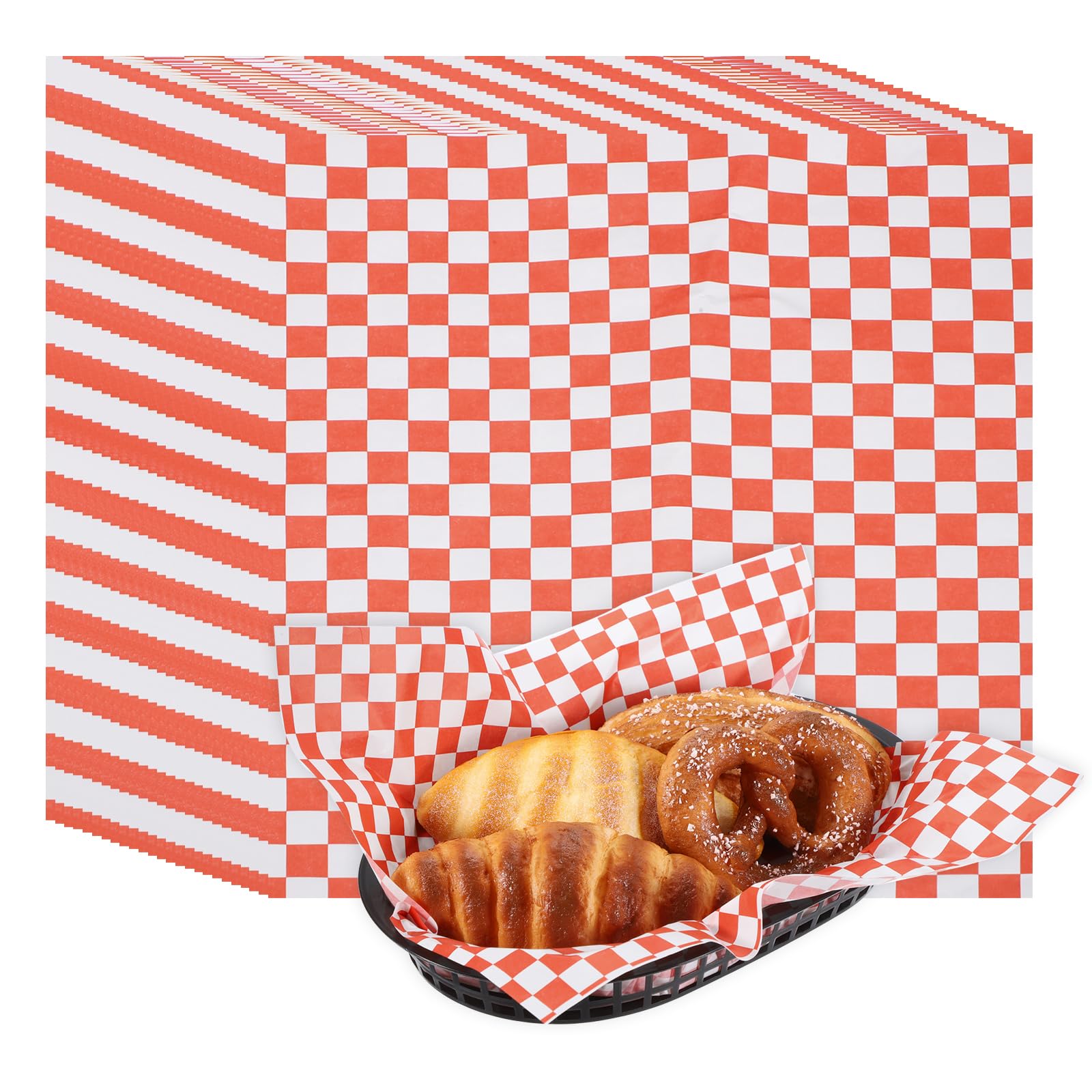 Feuilles de papier ciré ingraissable 30x30 cm et paniers de restauration pour fast-food