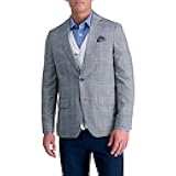 Mens Slim Fit Plaid Pattern Sport Coat Blazer