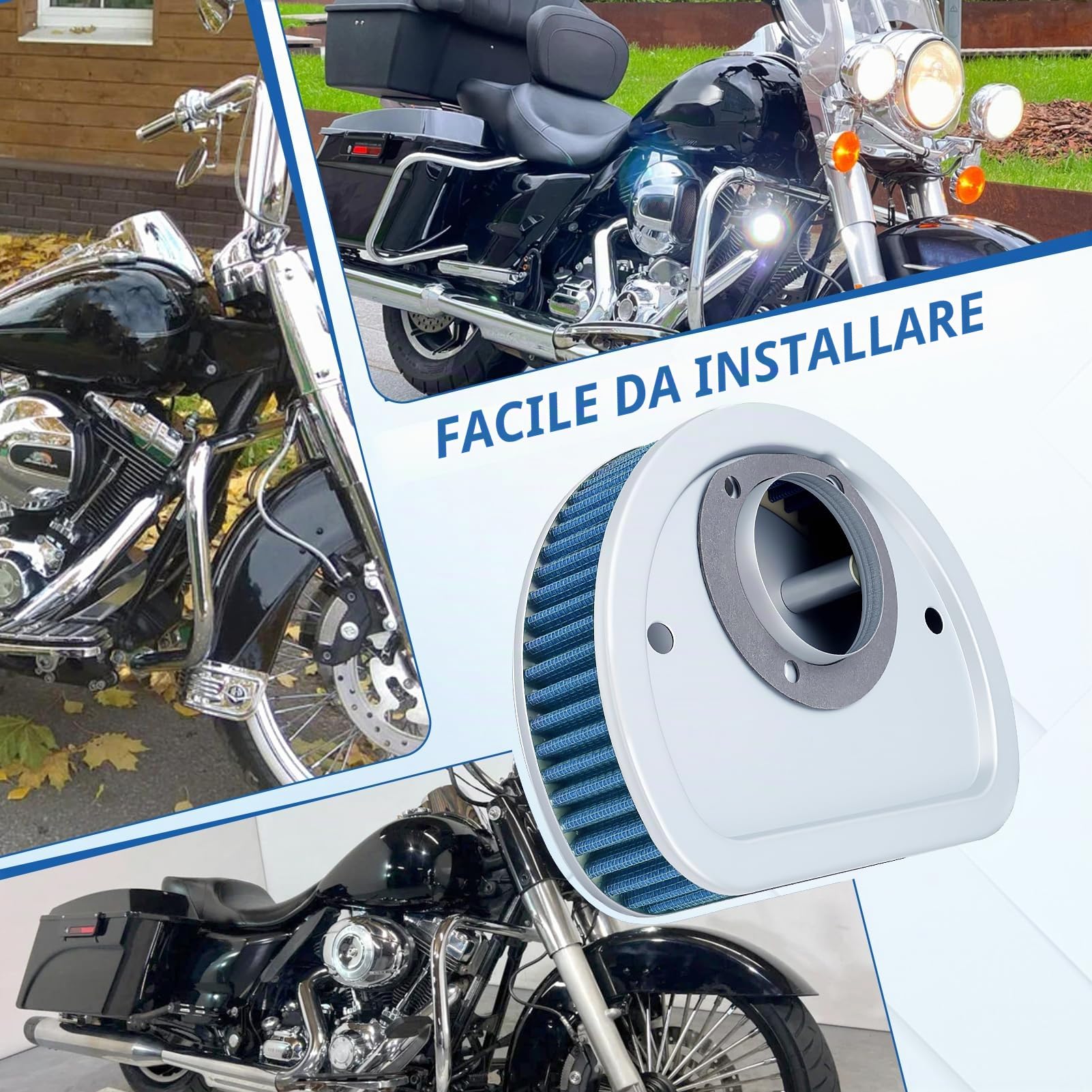 Filtro aria per Harley Davidson Road King 1999-2015 Filtro Aria 29461-99 HD-1499 Electra Glide Heritage Softail Dyna Street Softail Deluxe e Springer Softail 29461-99 HD-1499