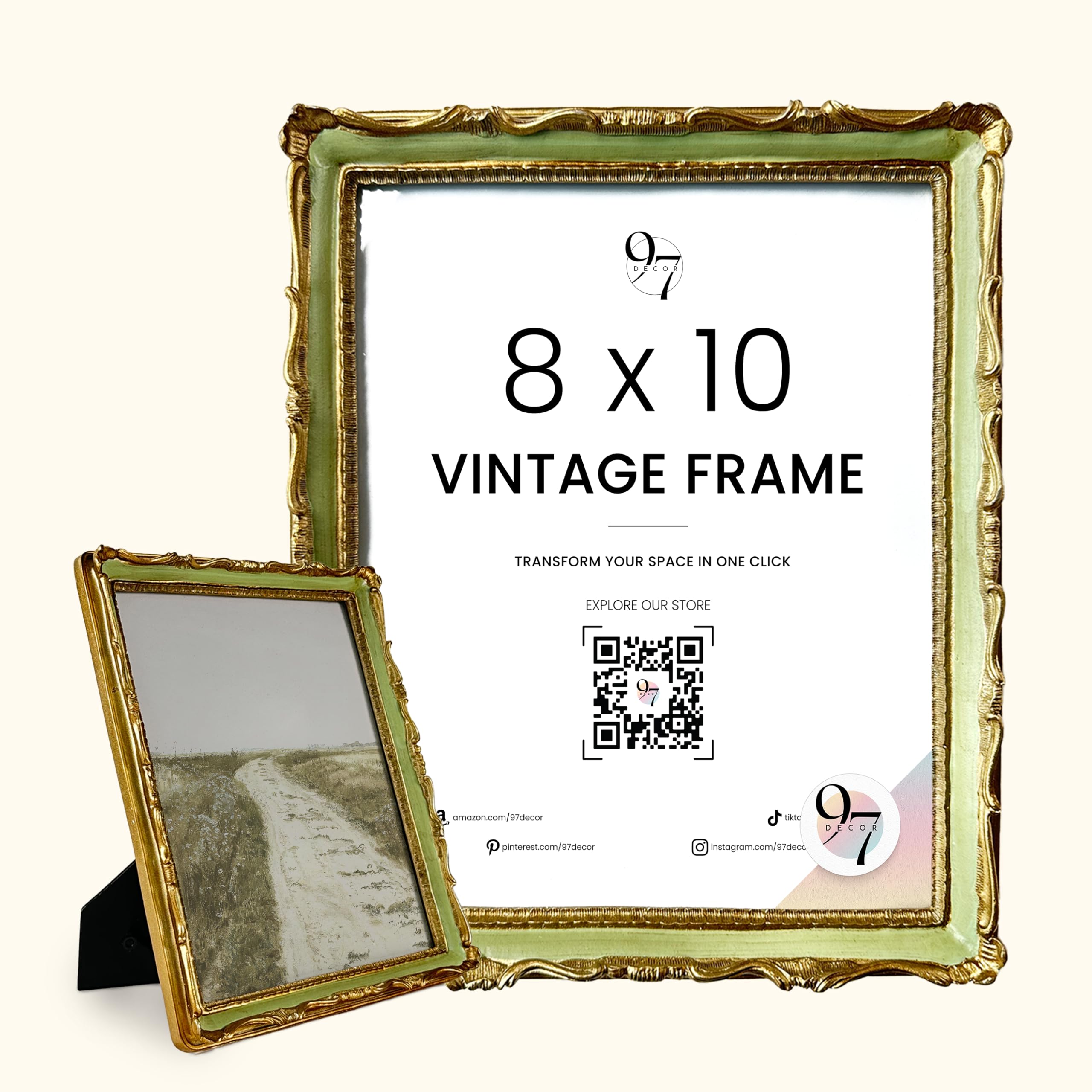 Amazon.com - 97 Decor 8x10 Vintage Picture Frame - Antique 8x10