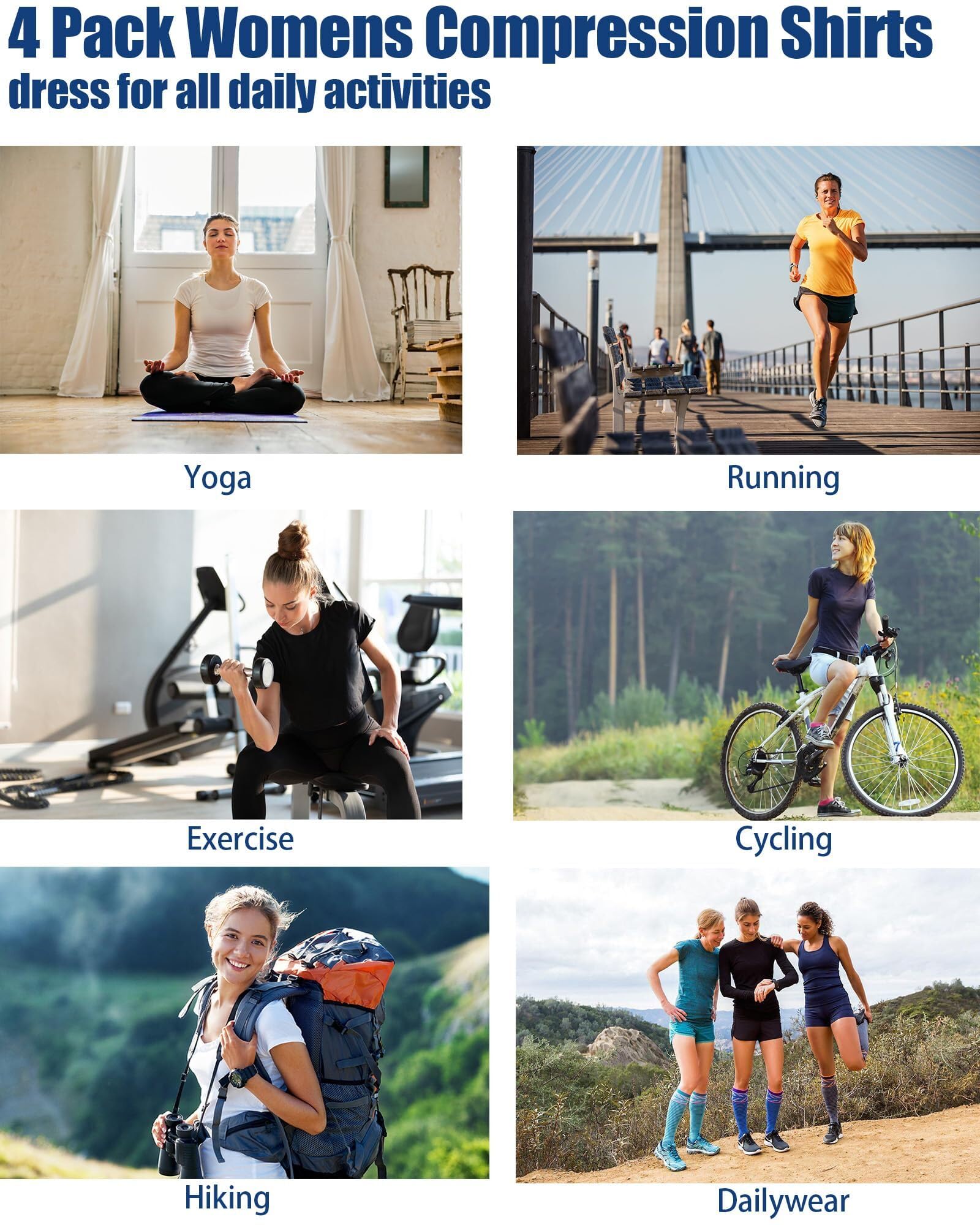 PINSPARK Camiseta Deportiva Mujer Manga Corta Transpirable Yoga Fitness Correr