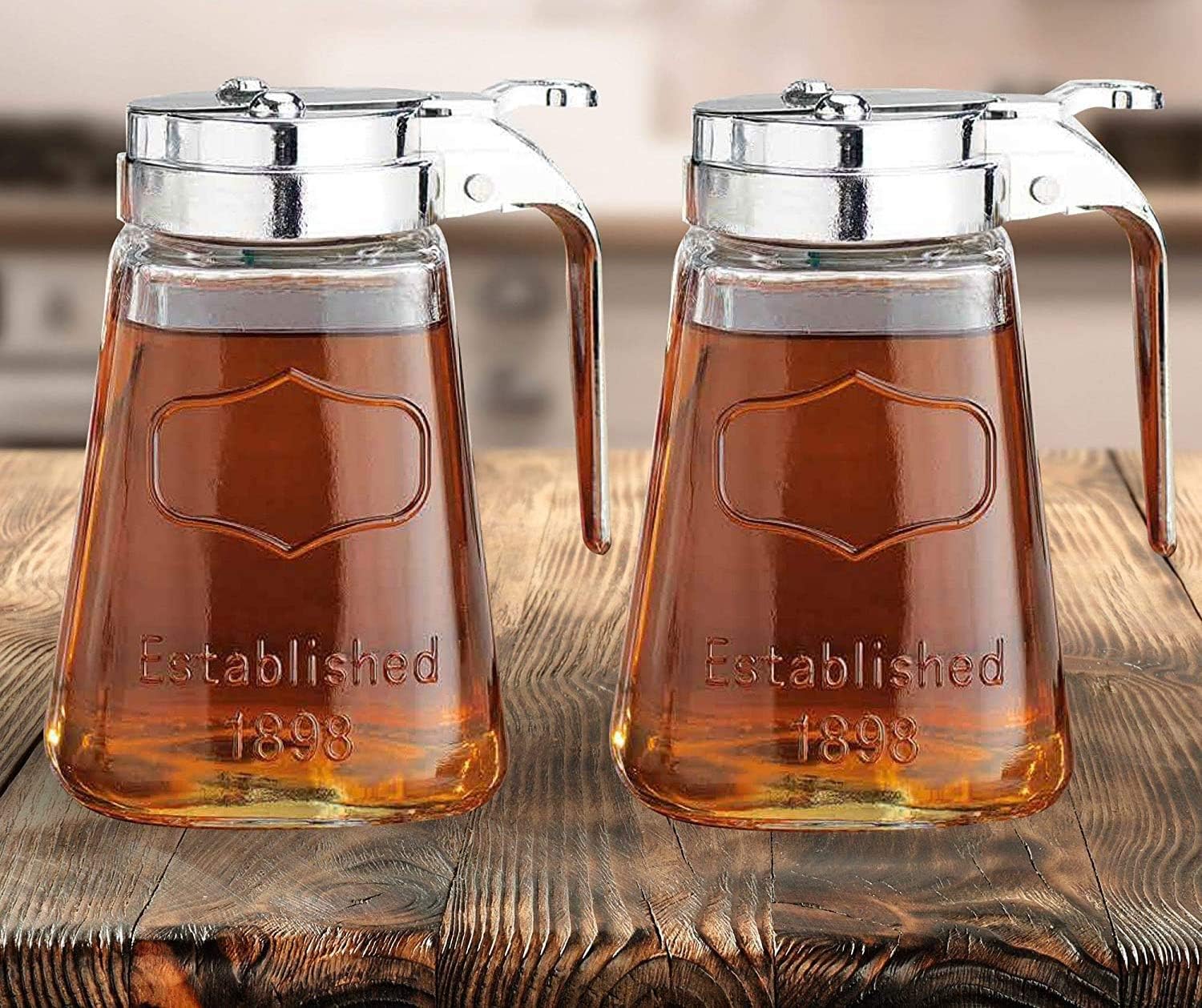 Home Essentials Syrup Pourers Set of 2 Wine Glasses