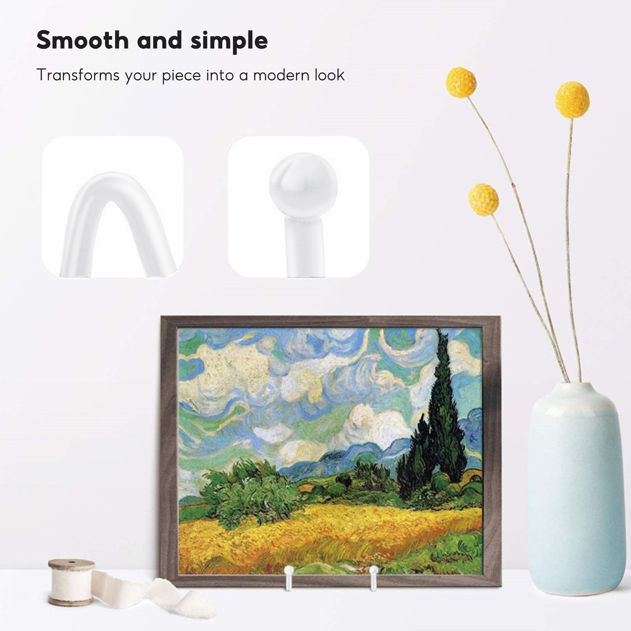 YqsIbth Plate Stands for Display 4 Pcs Metal Tabletop Picture Stand, 8.3*7.5cm for Photo Pictures Decorative Dish (White) - Image 3