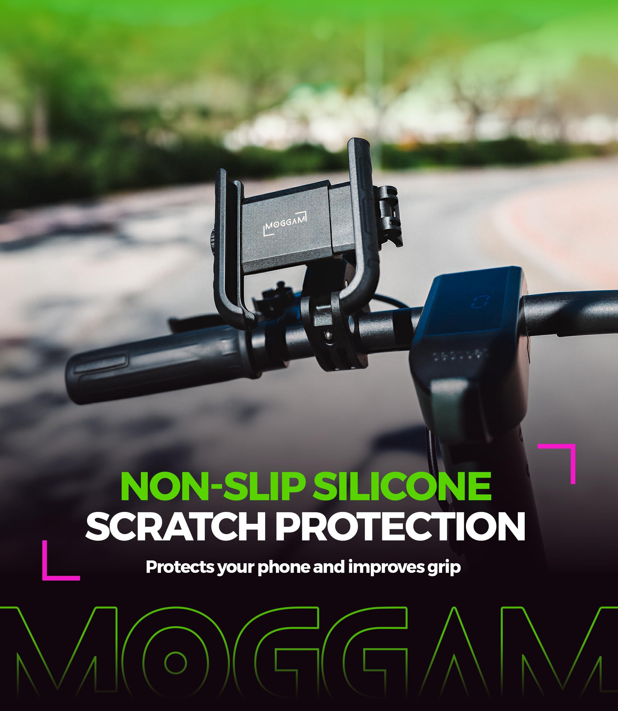 Uchwyt na Telefon Rower Ultra Stabilny Antywibracyjny z Aluminiowym Zaciskiem Blokada 1S Obrót 360° Uchwyt na Telefon Motocykl Kierownica MTB Hulajnoga Skuter Smartfon