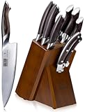 8-Piece Kitchen Knife Set&comma; Japanese High Carbon Super Steel Knife Sets with Block&comma; Professional Ultra Sharp Chef Knife Set with Scissors