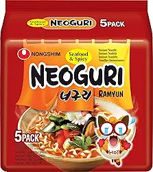 Kit Lamen Coreano Neoguri Hot Apimentado Kpop Miojo - 5 Pacotes