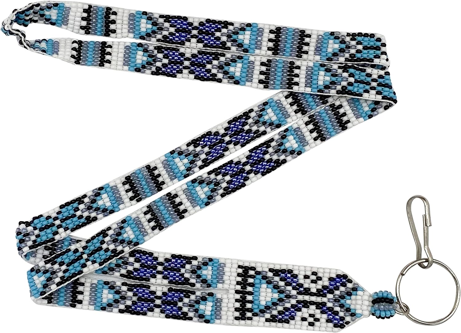 Handmade Beaded Lanyard Keychain ID Holder