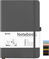 Vista 12 de Mlife A5 Lined Journal Notebook,Notebooks 200 Pages with Premium 100gsm Inkproof Paper Thick,PU Hard Cover journals,Inside Pocket,Elastic Blue