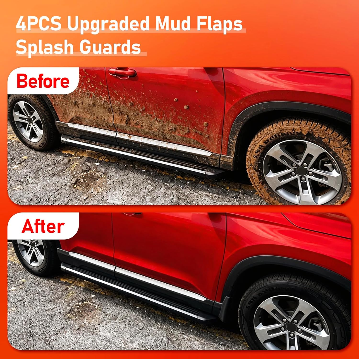 Mud Flaps Splash Guards for Honda Pilot 2023 2024 2025 2026,4PCS Front Rear Fender Fit 4th Gen Pilot Sport EX-L TrailSport Touring Elite Accessories,All Weather Tire Protector Mudguard