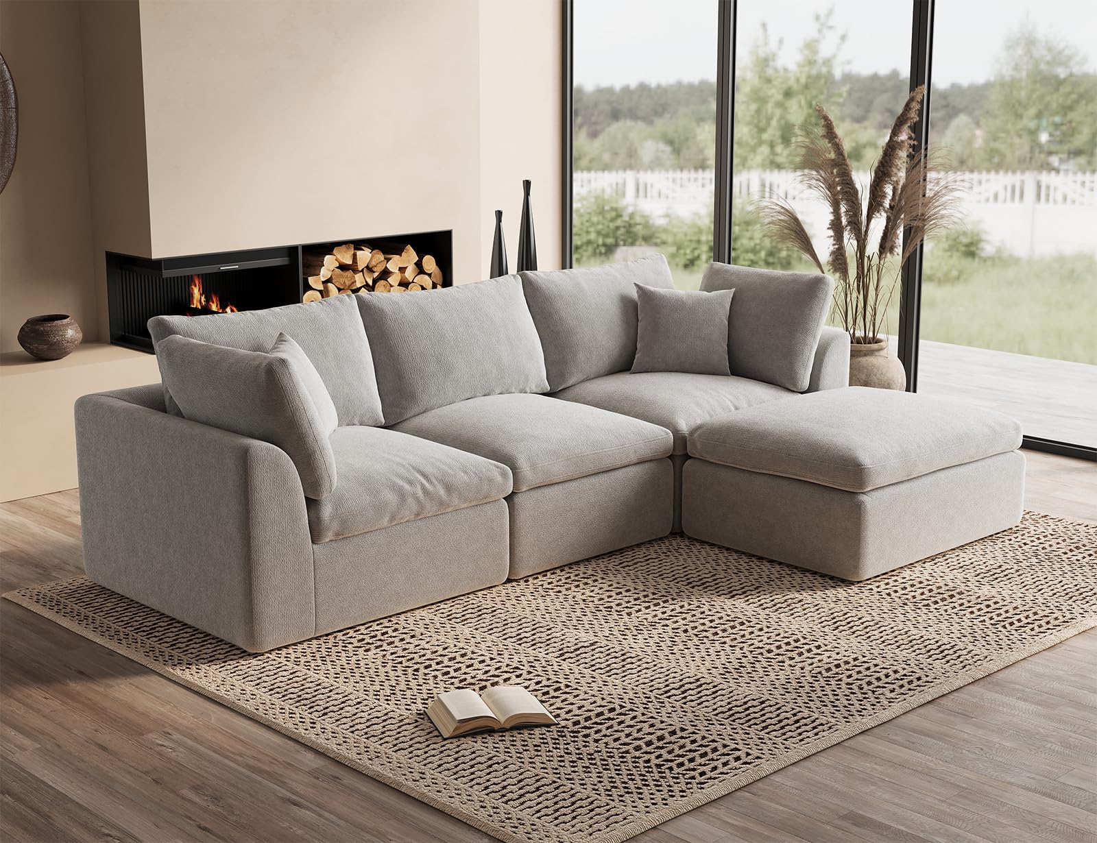 ohllob 110' Cloud Sectional Couch