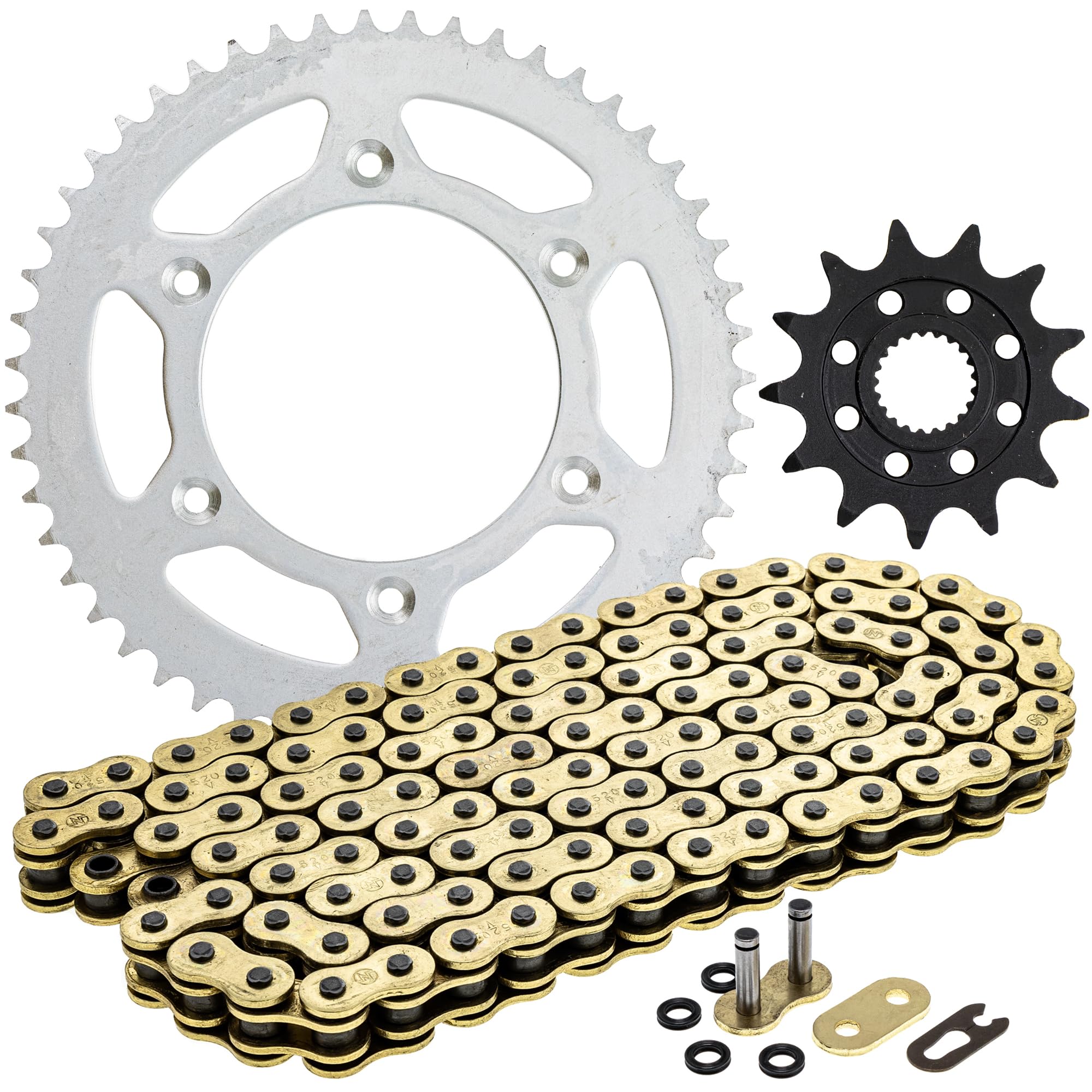 NICHE Drive Sprocket Chain Combo for Honda CRF250R Front 13 Rear 51 Tooth 520V-X X-Ring 120 Links