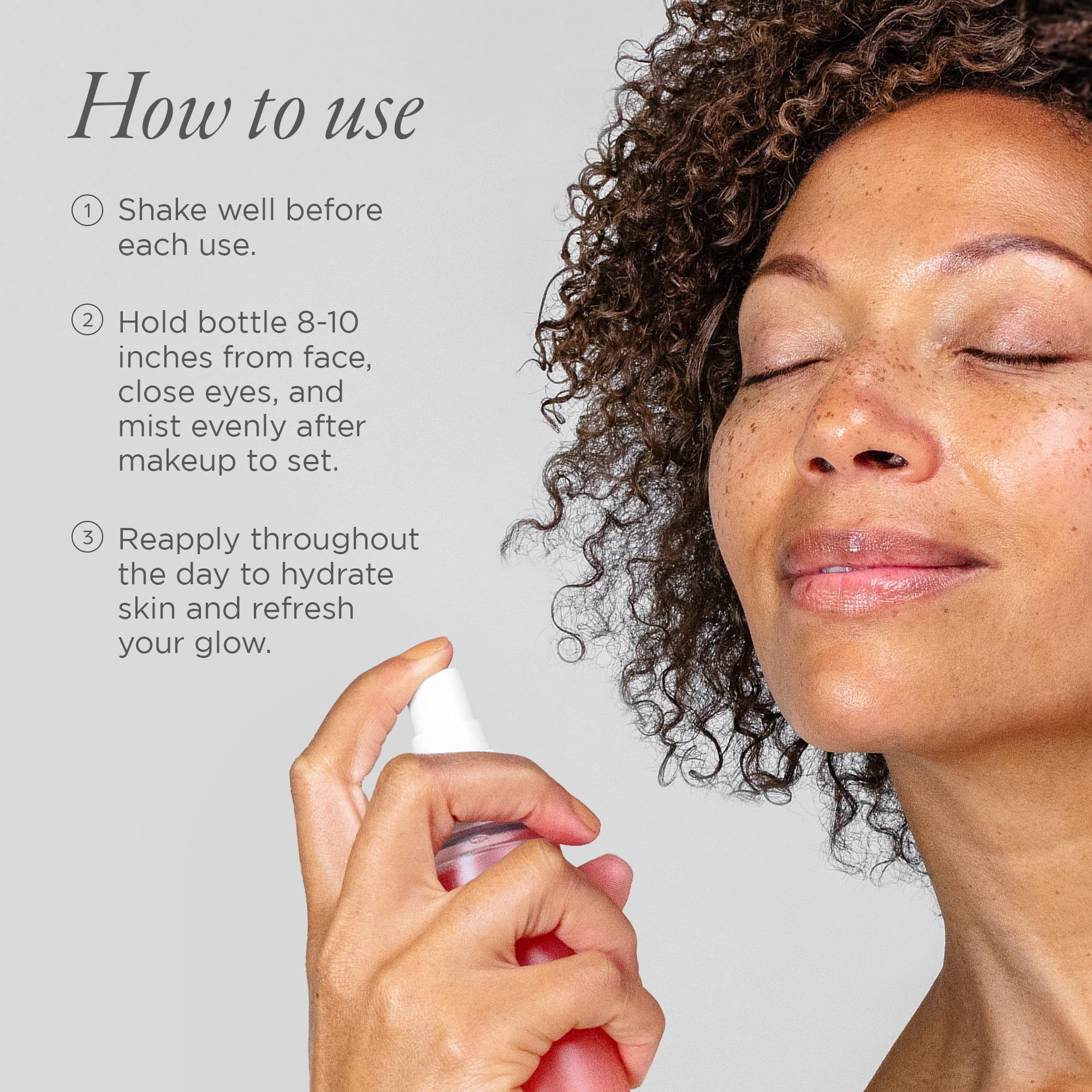 PÜR MINERALS Lit Mist Illuminating Setting for Face - Long-Lasting Makeup Finishing - Lightweight Makeup Primer & Hydrating Setting Revitalizes Dull & Tired Skin, Light, Dewy Shimmer