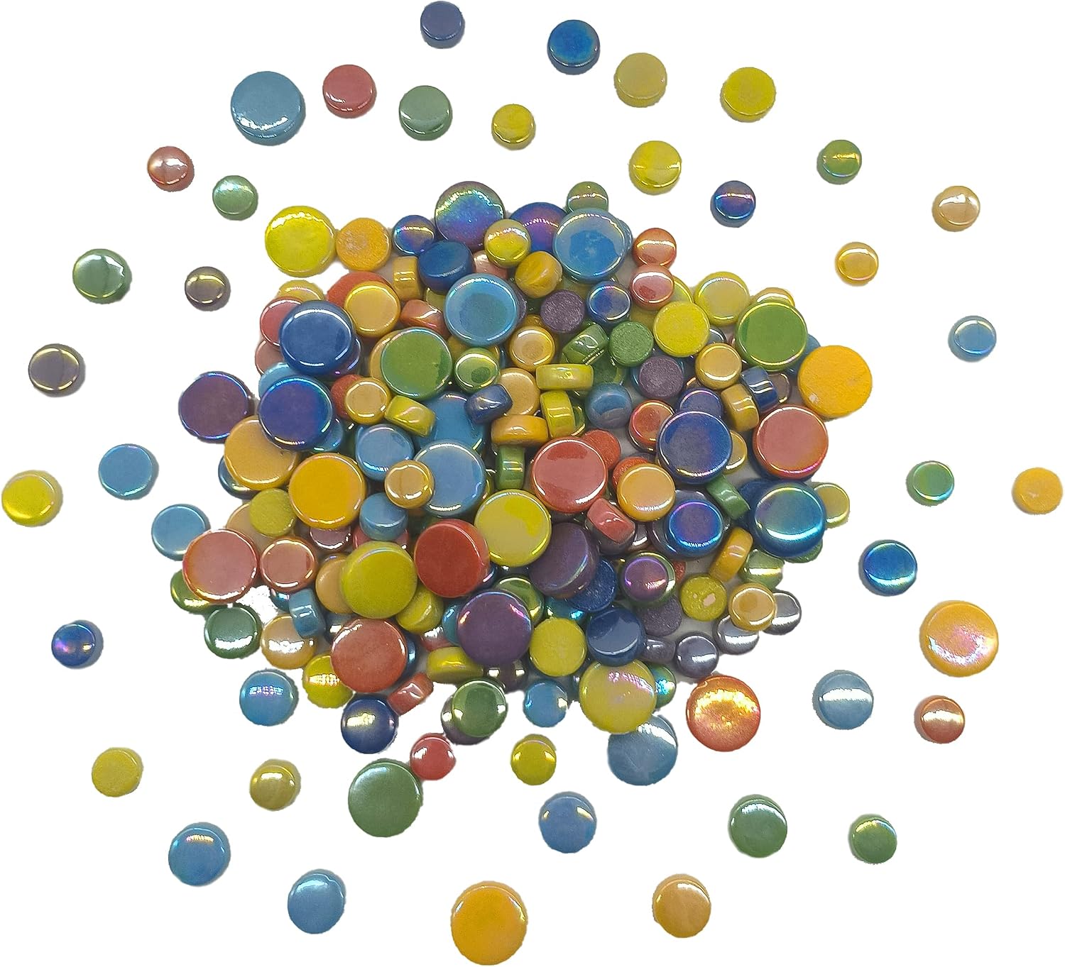 Mosaic Tiles for Crafts, 1.1LB Colorful Glass Mosaic Pieces for Art Supplies, Assorted Colors Mosaic Tiles for Mosaic Making Kit DIY Hobbies Handmade Home Decoration Art Projects