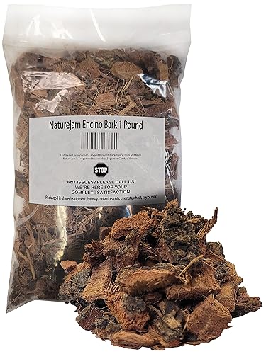 Naturejam Corteza de Encino 1 libra a granel, 100% natural de México, también conocida como Quercus Robur o roble común