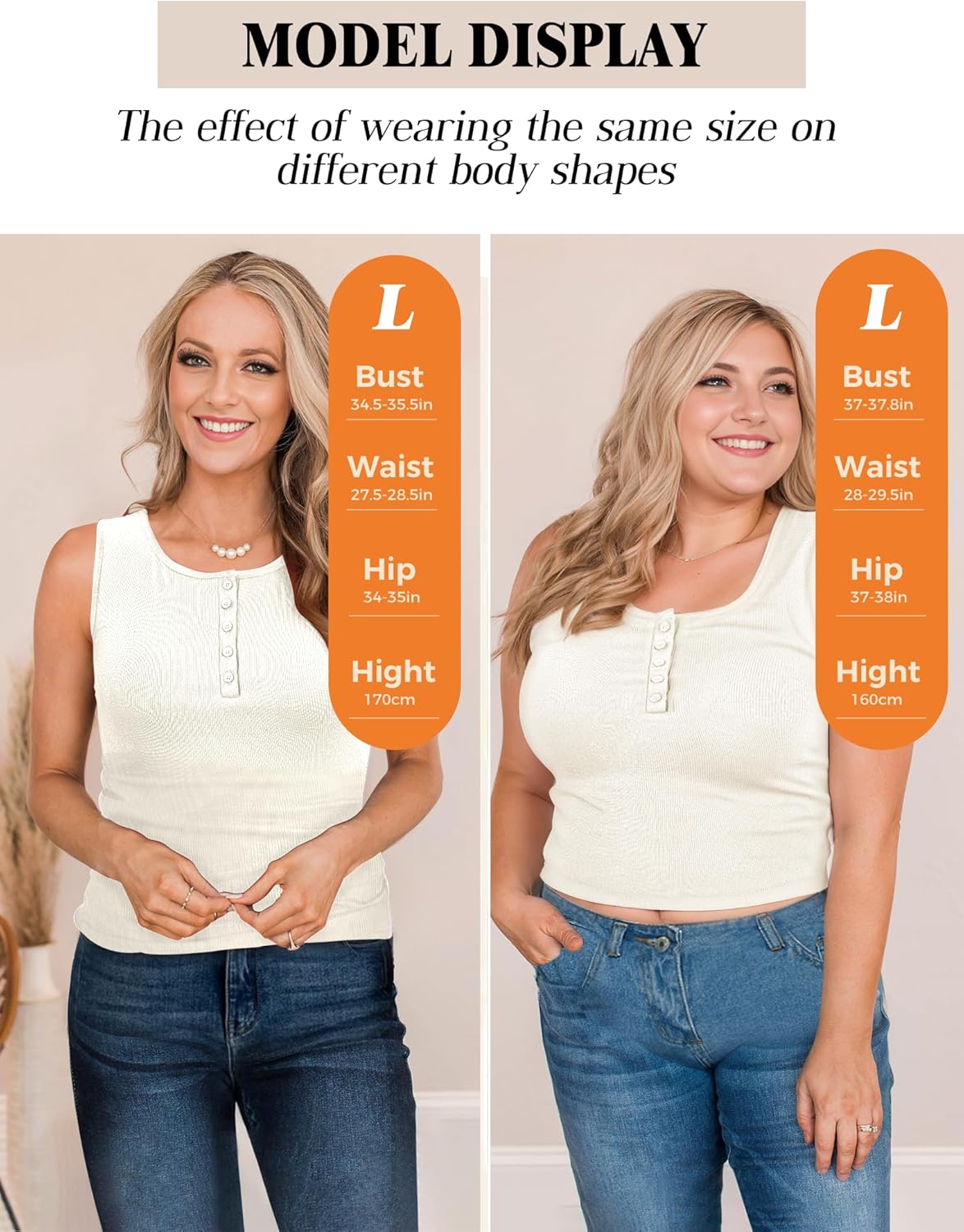 Womens Summer Tank Tops, Sleeveless Henley Tank Tops Ribbed V Neck Button Down, Solid Blouse Shirts Casual Summer Tops for Women, Basic Tank Tops for Holiday Beach Travel Party (White,S) - Image 2