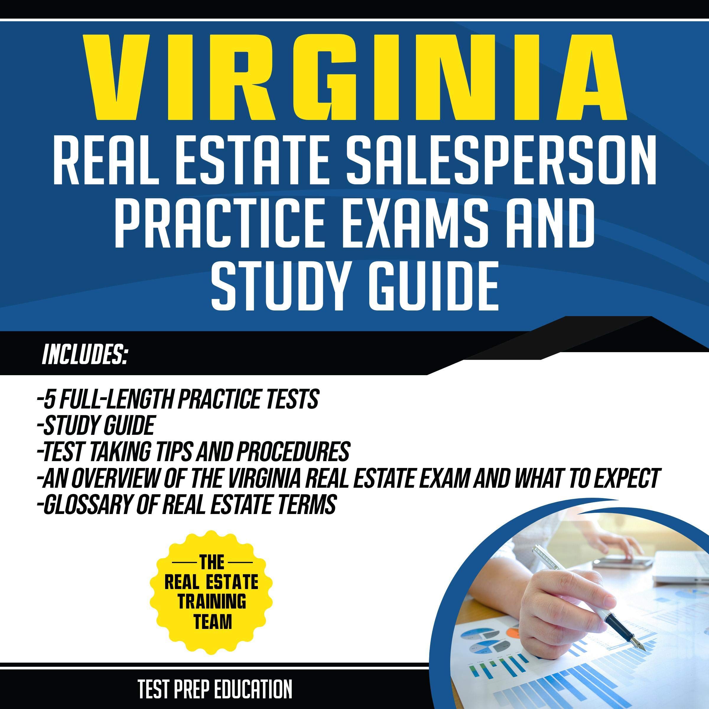 Cover art for Virginia Real Estate Salesperson Practice Exams and Study Guide