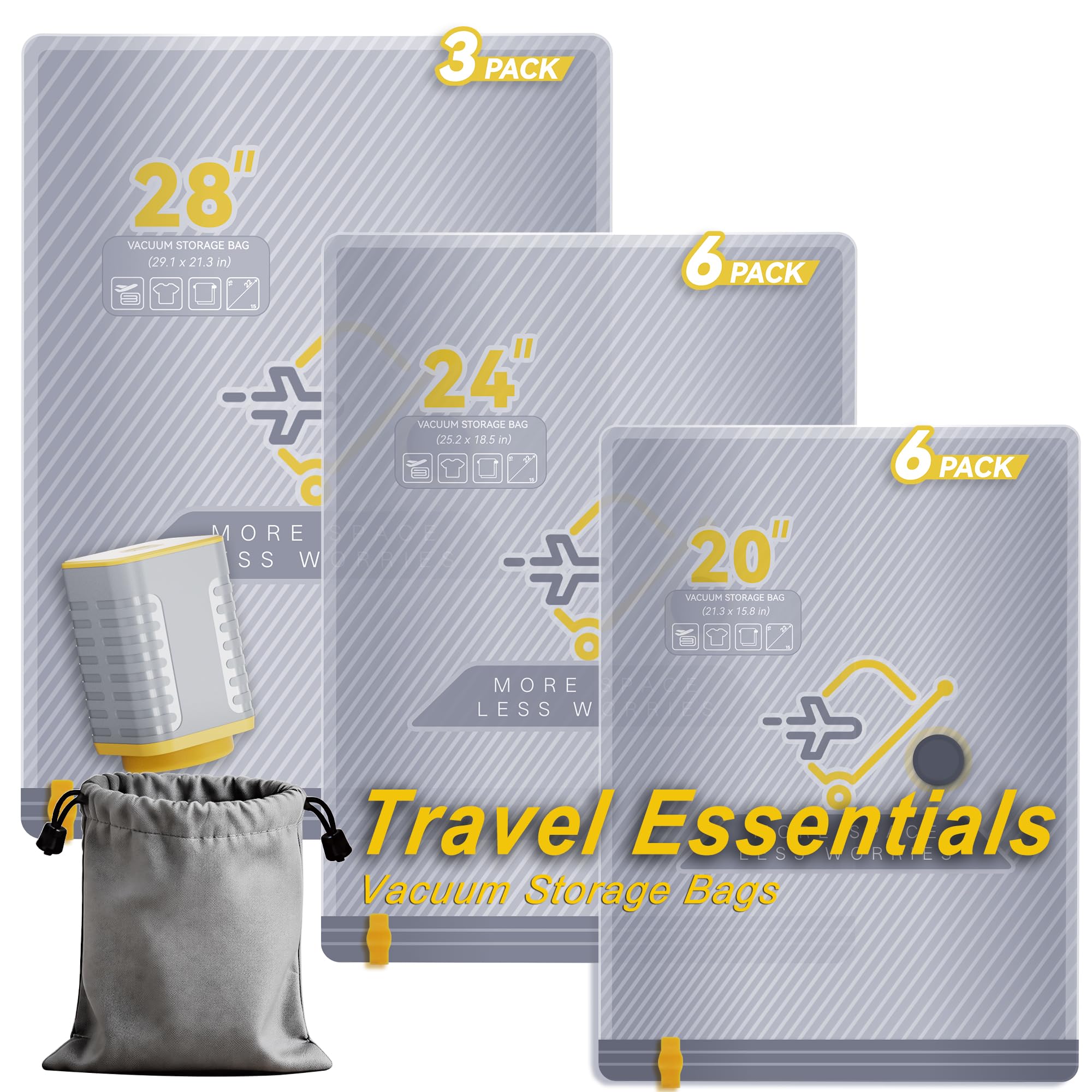 Viokei 15-Pack Vacuum Bags