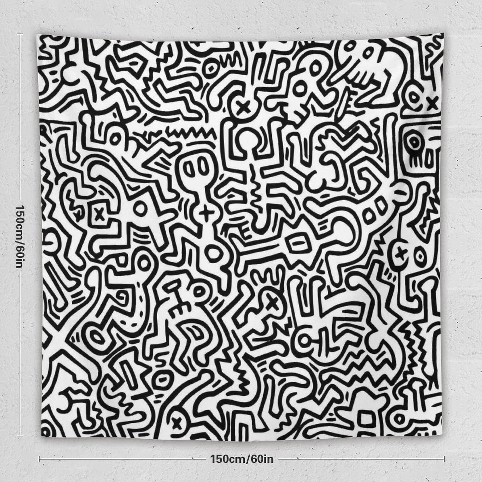 Amazon.co.jp: Keith Haring キース・ヘリング タペストリー 壁掛け 壁 