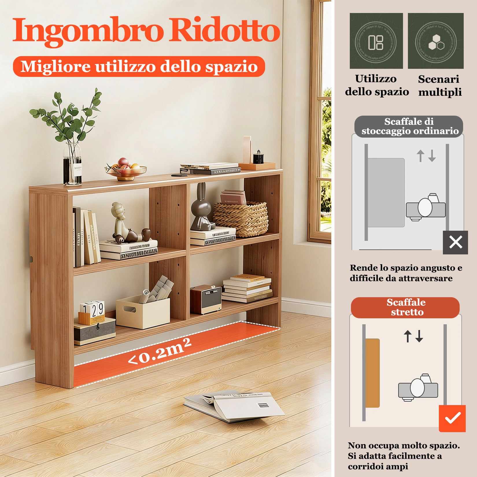 Consolle Sottile,Tavolino Stretto e Lungo per Divano,Tavolo Consolle Ingresso legno,Con spazio di archiviazione,per Soggiorno,Camera da Letto,Corridoio