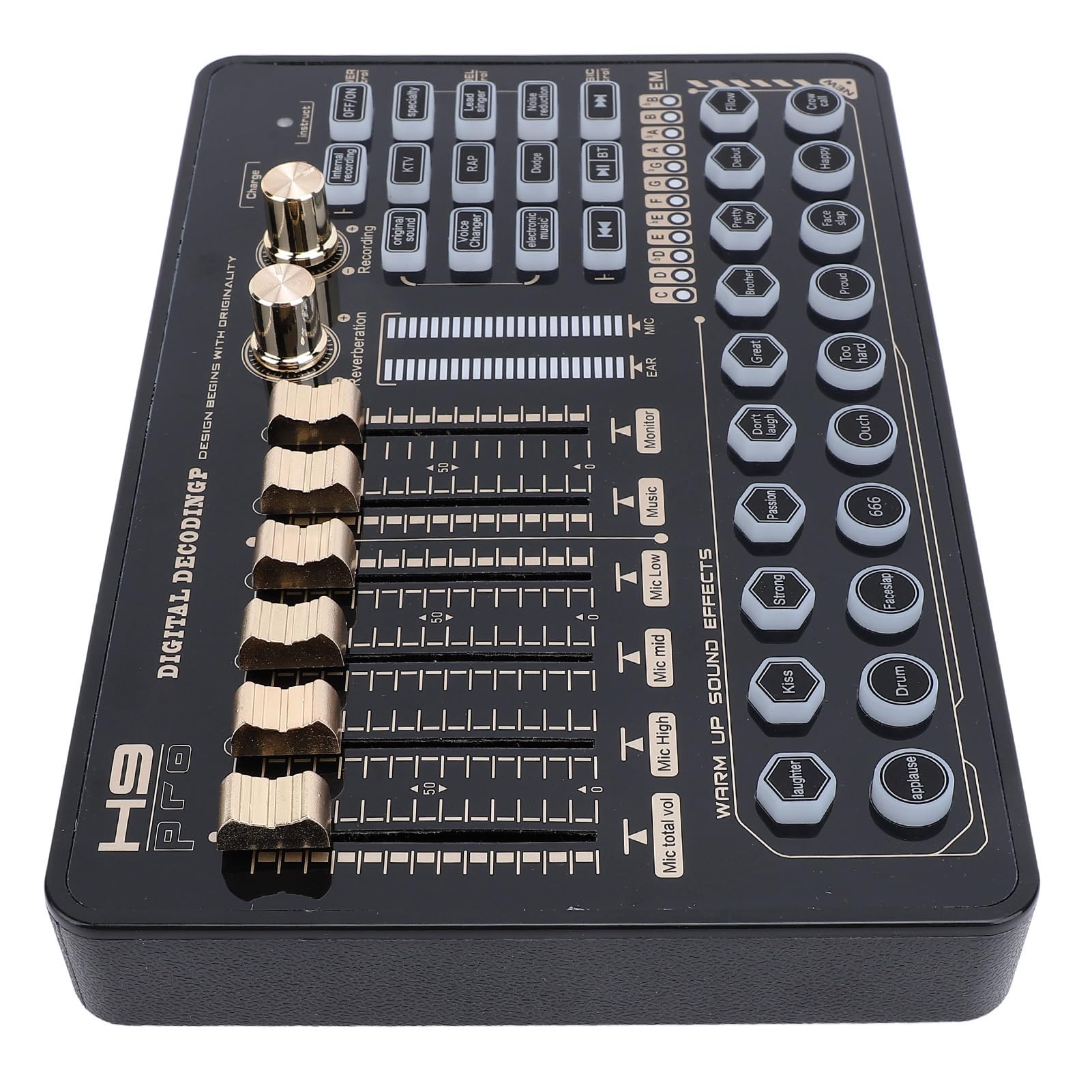 Acouto Supporto Scheda Audio Dal INGRESSI e Uscite Multipli Scheda Mixer Audio Portatile Professionale Multifunzione Console di Missaggio Suono e Gamma Che Consentono la Connessione degli INGRESSI