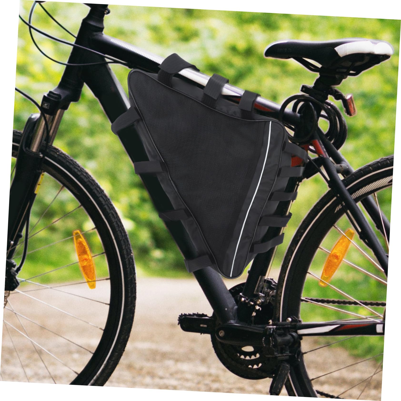 HEMOTON Borsa da Telaio Bici Triangolo 693, Capienza Grande, Nero