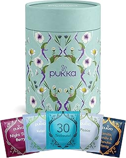 Pukka | Geschenkdose "Seelenzauber" | Bio-Tee | Umweltfreundliches Geschenk | 5 Tee-Varianten | 30 Teebeutel