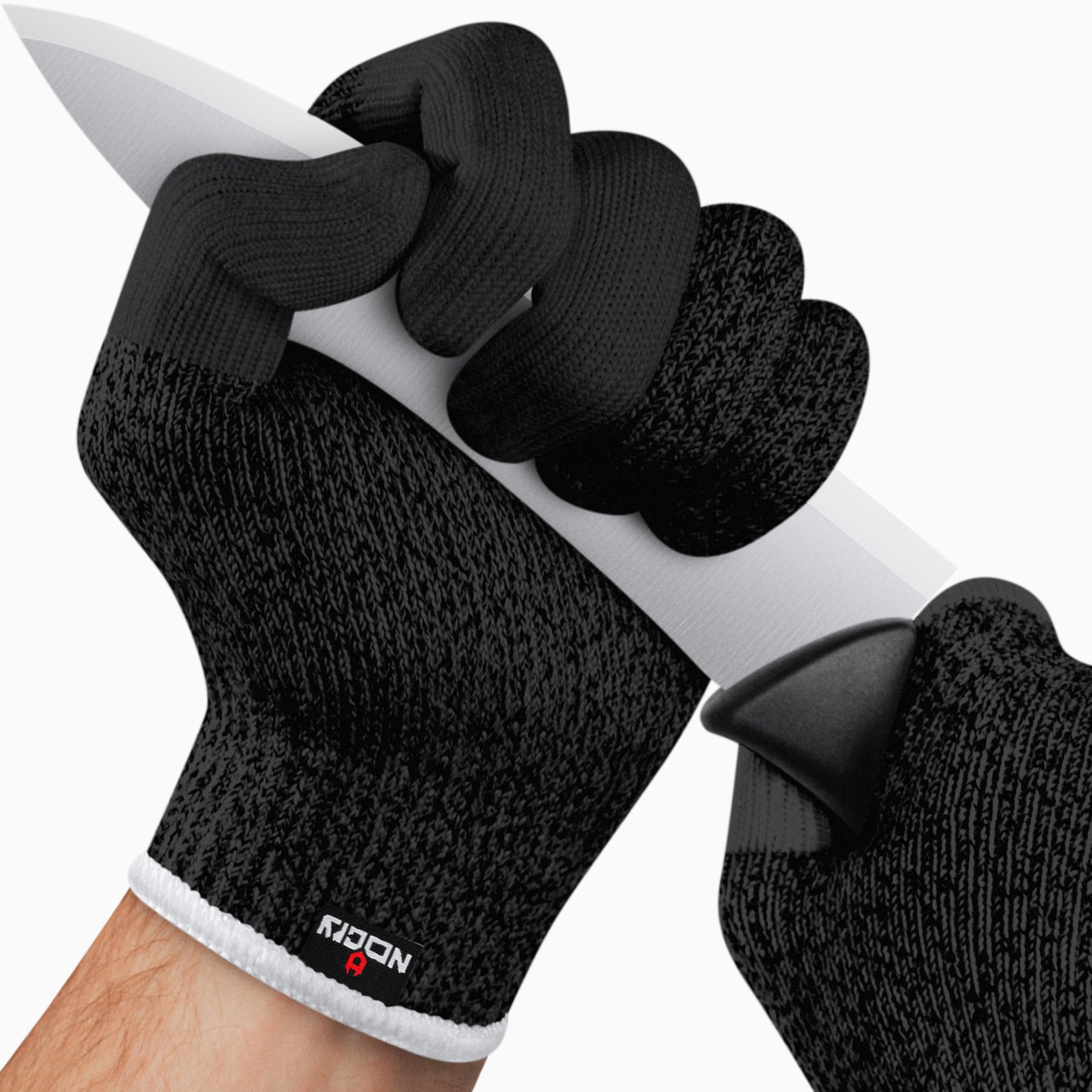 NoCry Cut Resistant Work Gloves for Women and Men, with Reinforced Fingers; Comfortable, 100% Food Grade Kitchen Cooking Hand Protection; Ambidextrous Safety Gear for Cutting; Level 5 Protection